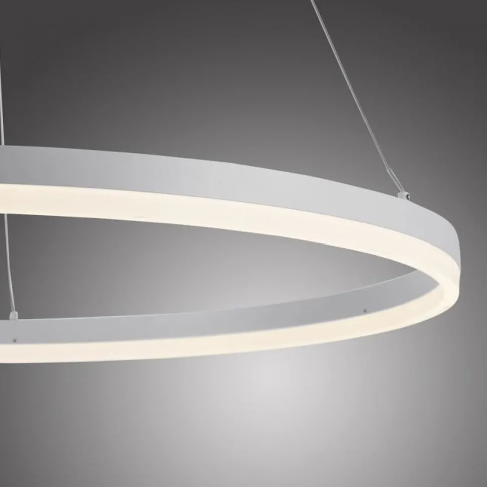 LED Pendelleuchte Weiß dimmbar 52 W 3000 K Ø80 cm Ring
