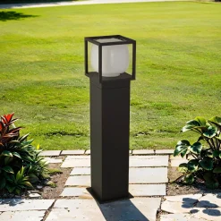 LED Pollerleuchte 65 cm IP54 Schwarz Weiß 3000 K 746 lm