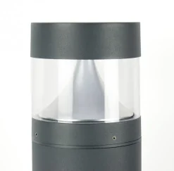 LED Pollerleuchte Aluminium in Dunkelgrau IP65 98 cm