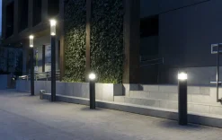 LED Pollerleuchte Aluminium in Dunkelgrau IP65 98 cm