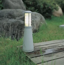 LED Pollerleuchte IP54 37cm Aluminium Modern in Silber