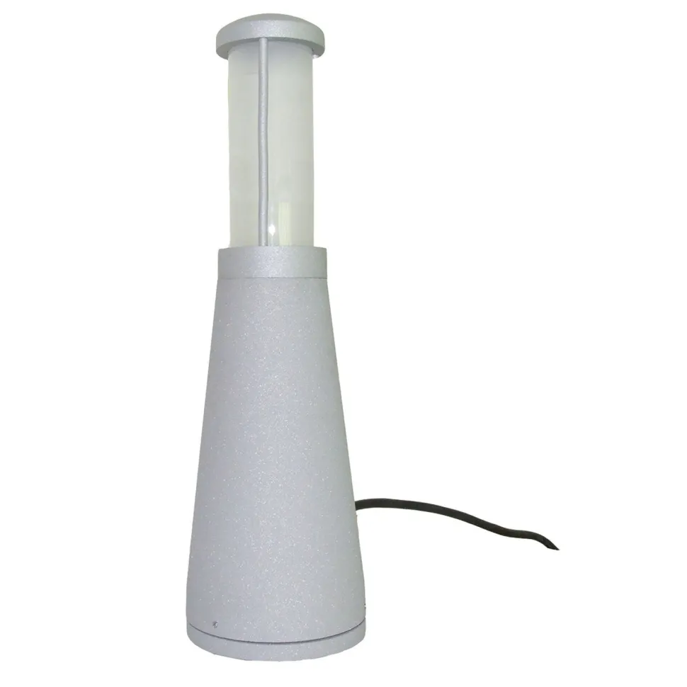LED Pollerleuchte IP54 Silber 37cm Aluminium Modern