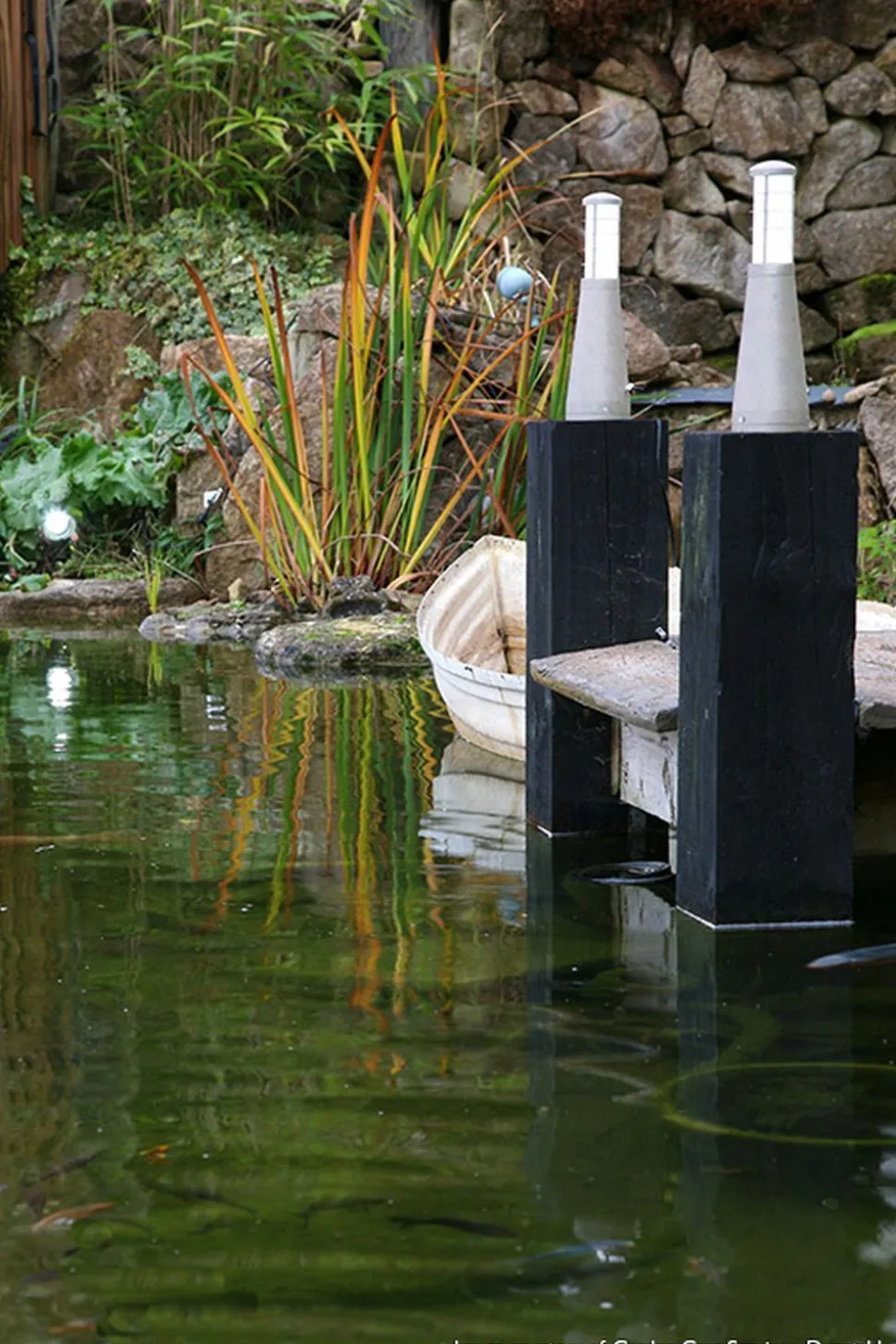 LED Pollerleuchte IP54 Silber 37cm Aluminium Modern