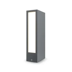 LED Pollerleuchte Metall 25 cm IP65 Graphit eckig LISA