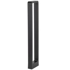 LED Pollerleuchte Metall 80 cm hoch IP54 Schwarz 3000 K