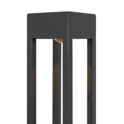 LED Pollerleuchte Metall IP65 100 cm Graphit eckig