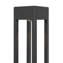 LED Pollerleuchte Metall IP65 100 cm Graphit eckig