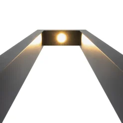 LED Pollerleuchte Metall 200 cm hoch IP65 Graphit eckig