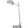 LED Schreibtischlampe dimmbar Metall in Nickel 51 cm