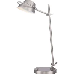 LED Schreibtischlampe dimmbar Metall in Nickel 51 cm