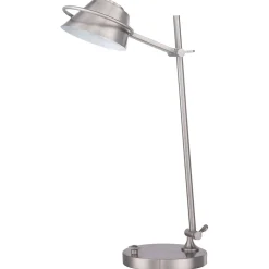 LED Schreibtischlampe dimmbar Metall in Nickel 51 cm