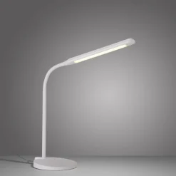 LED SchreibTischlampe Metall Weiß Touch 64 cm flexibel