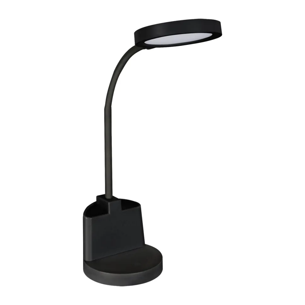 LED Schreibtischlampe Touch Dimmer Stiftehalter Flexarm 55,5 cm