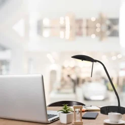 LED Schreibtischleuchte dimmbar Schwarz 46 cm 2700 K