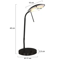 LED Schreibtischleuchte dimmbar Schwarz 46 cm 2700 K