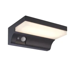 LED Solar Außenwandlampe IP54 Aluminium Bewegungsmelder