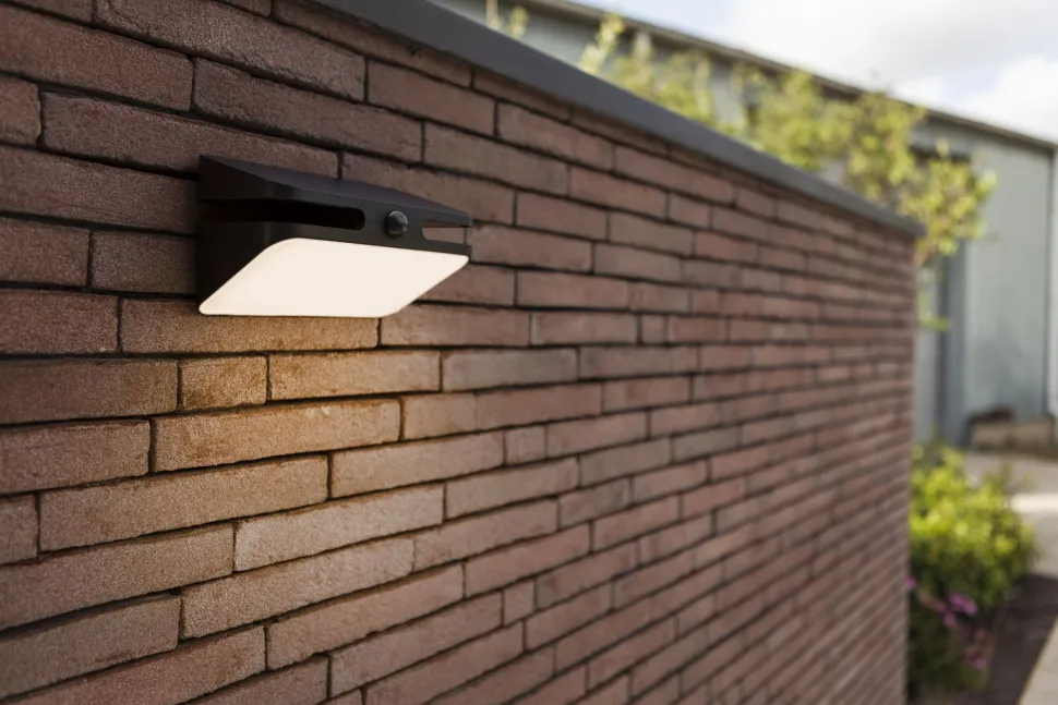 LED Solar Außenwandlampe mit Bewegungsmelder IP54 9 W