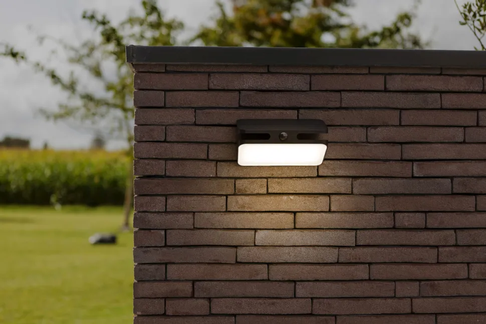 LED Solar Außenwandlampe mit Bewegungsmelder IP54 9 W