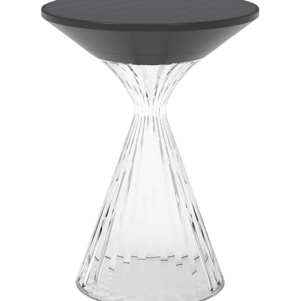 LED Solar Tischlampe IP54 20 cm 390 lm USB-C Schwarz