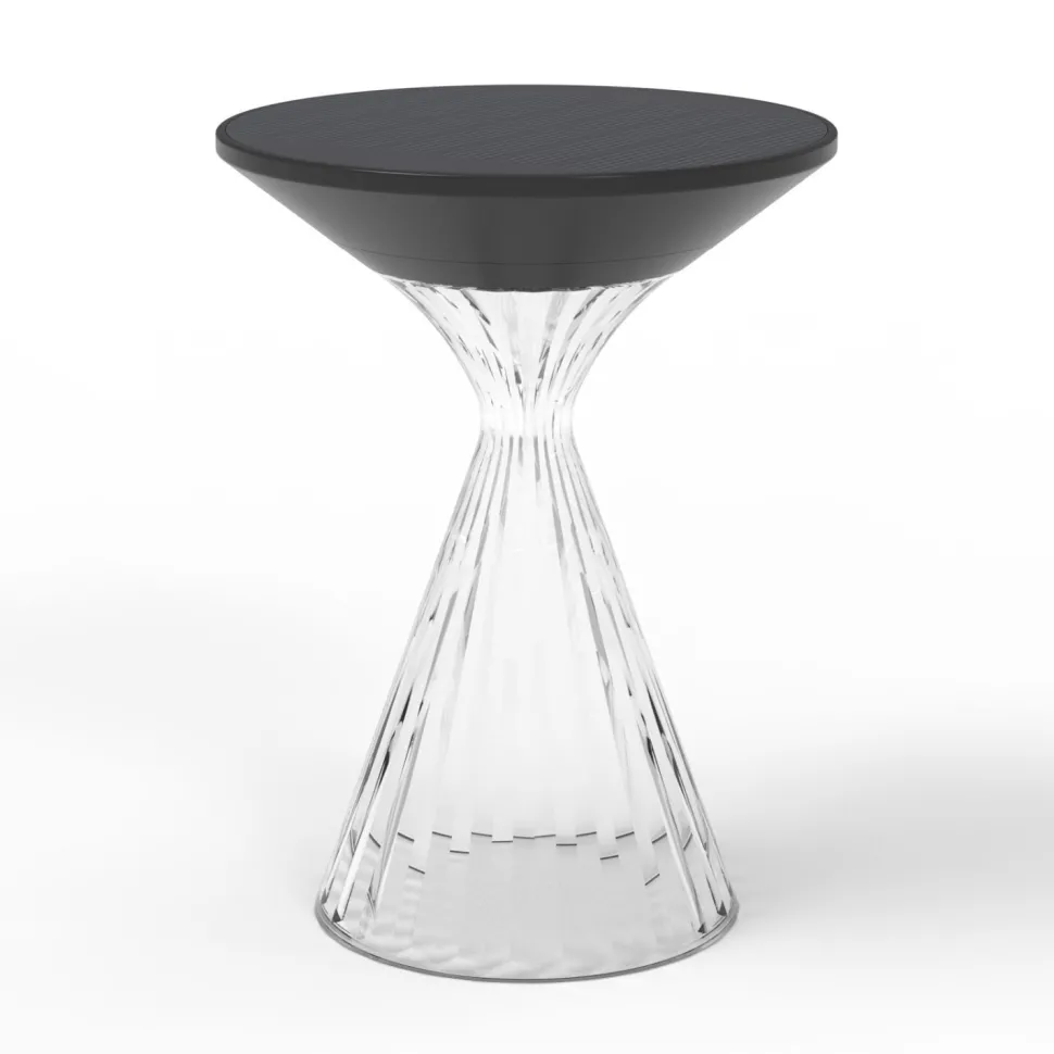 LED Solar Tischlampe IP54 20 cm 390 lm USB-C Schwarz