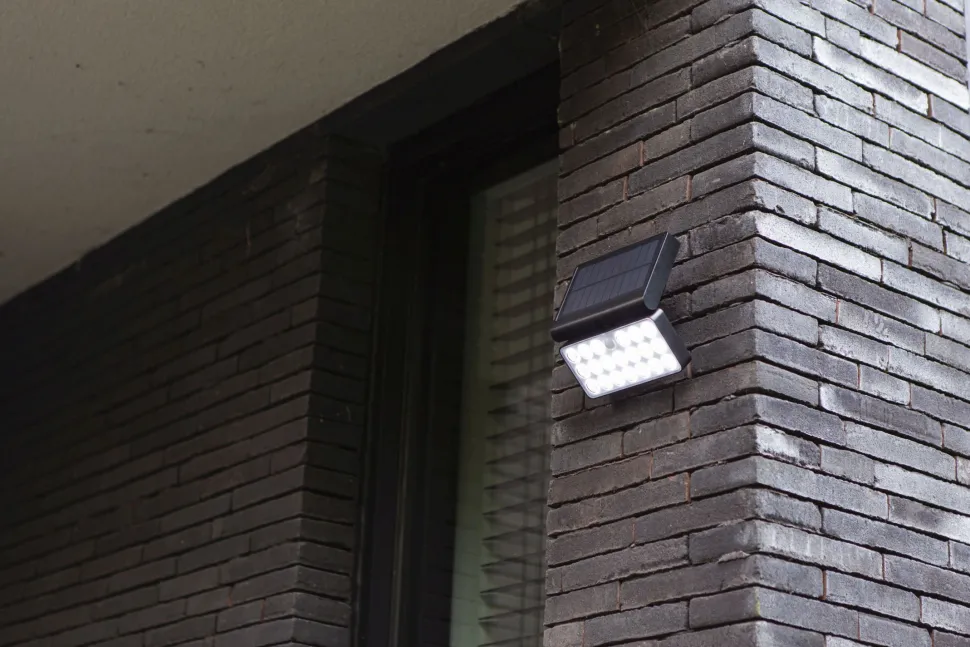 LED Solar Wandlampe Bewegungsmelder dimmbar 8 W IP44