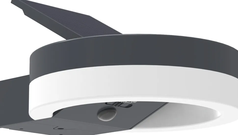 LED Solar Wandlampe Sensor Anthrazit IP54 12 W 4000 K