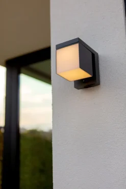 LED Solar Wandleuchte Bewegungsmelder IP54 H:13,5 cm