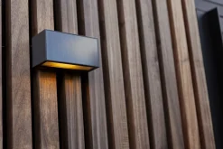 LED Solar Wandleuchte Bewegungssensor Anthrazit 3000 K