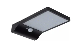 LED Solar Wandleuchte mit Bewegungsmelder Schwarz IP44