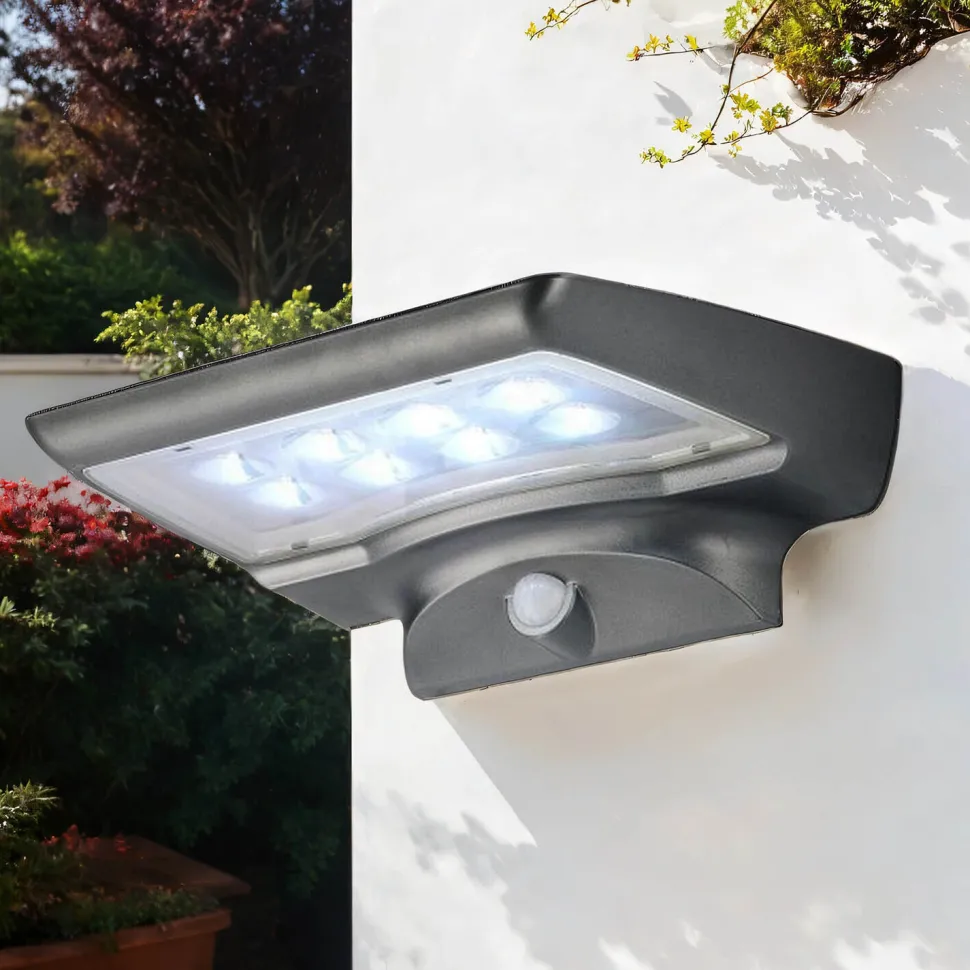 LED Solarleuchte mit Bewegungsmelder IP44 Wand TSUNADE