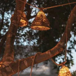 LED Solarlichterkette Garten 5m lang Outdoor Jute IP44