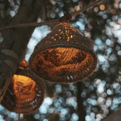 LED Solarlichterkette Garten 5m lang Outdoor Jute IP44