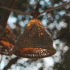 LED Solarlichterkette Garten 5m lang Outdoor Jute IP44