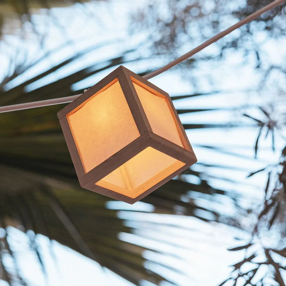 LED Solarlichterkette IP44 Bambus 1800 K 5 m lang TAIYO