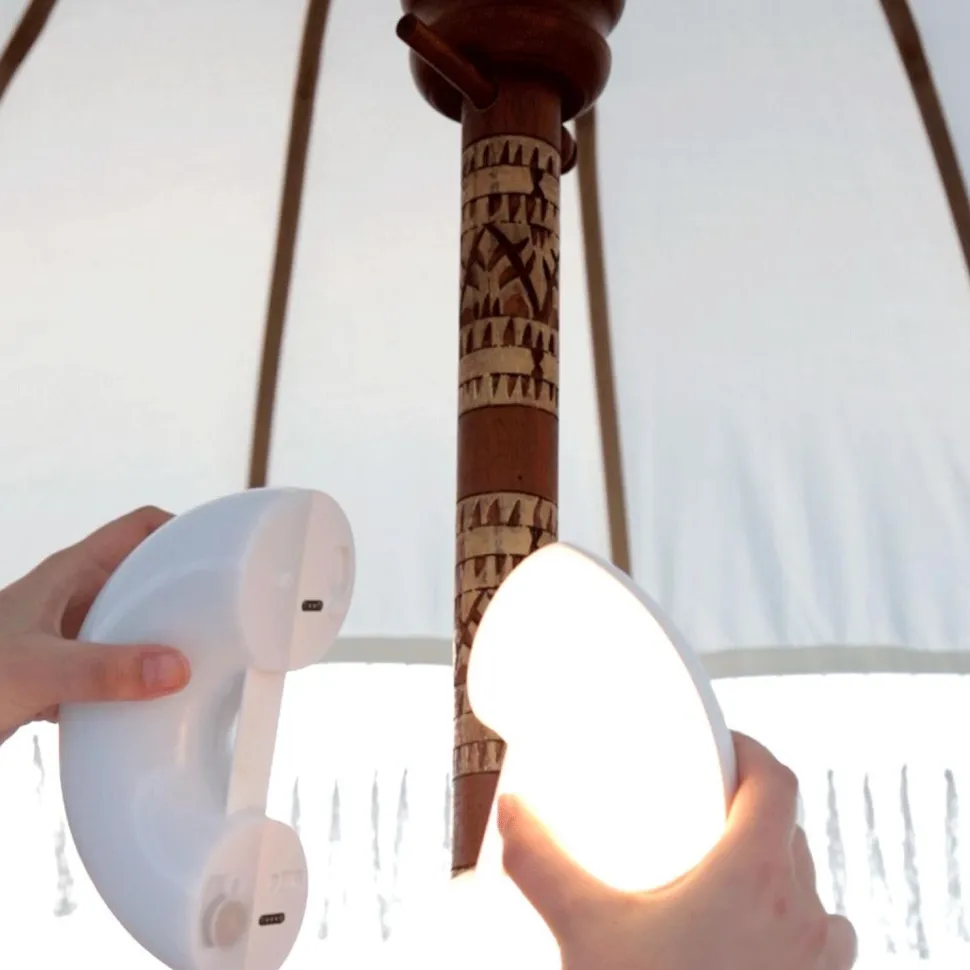 LED Sonnenschirmleuchte Ø 20 cm Farbwechsel RGBWW Akku