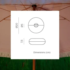 LED Sonnenschirmleuchte Ø 20 cm Farbwechsel RGBWW Akku