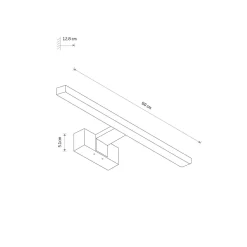 LED Spiegelleuchte 4000 K 950 lm IP44 Weiß B: 60 cm