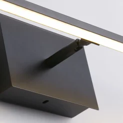 LED Spiegelleuchte Metall B:41 cm IP44 Schwarz 433 lm