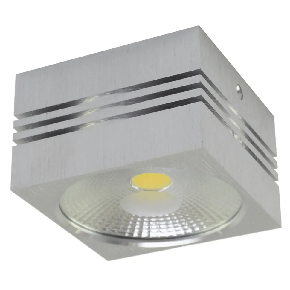 LED Spot Lampe Decke Aufputz Aluminium 10 cm breit