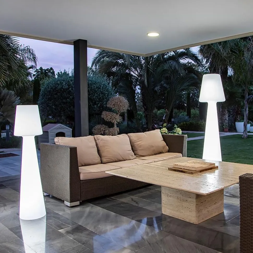 LED Stehlampe außen 110 cm mit Stecker Kabel IP65 6000K