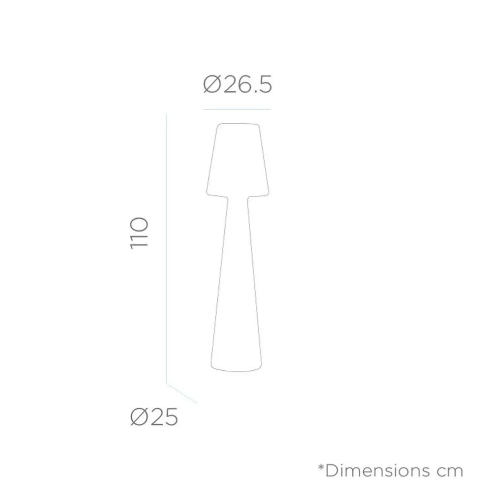 LED Stehlampe außen 110 cm mit Stecker Kabel IP65 6000K