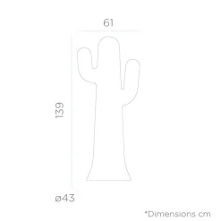 LED Stehlampe außen 139 cm Stecker Kabel IP65 6000 K Kaktus