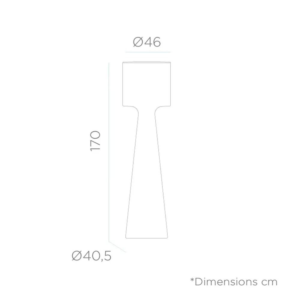 LED Stehlampe außen Akku Dimmer Farbwechsel RGBW IP65 170 cm