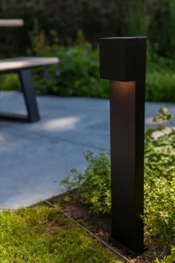 LED Stehlampe außen Schwarz IP54 10 W 65 cm Aluminium