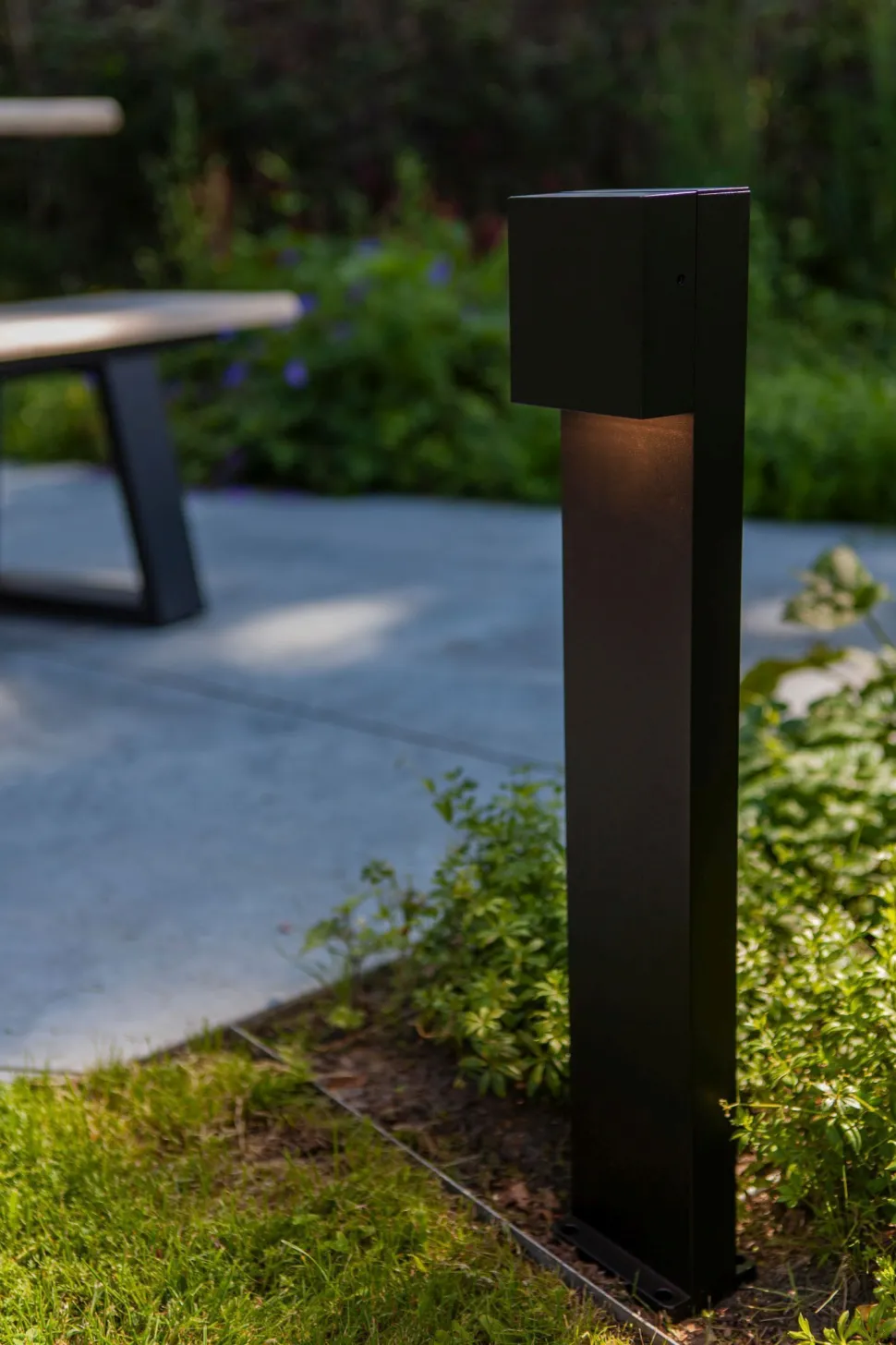 LED Stehlampe außen Schwarz IP54 10 W 65 cm Aluminium