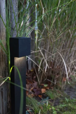 LED Stehlampe außen Schwarz IP54 10 W 65 cm Aluminium