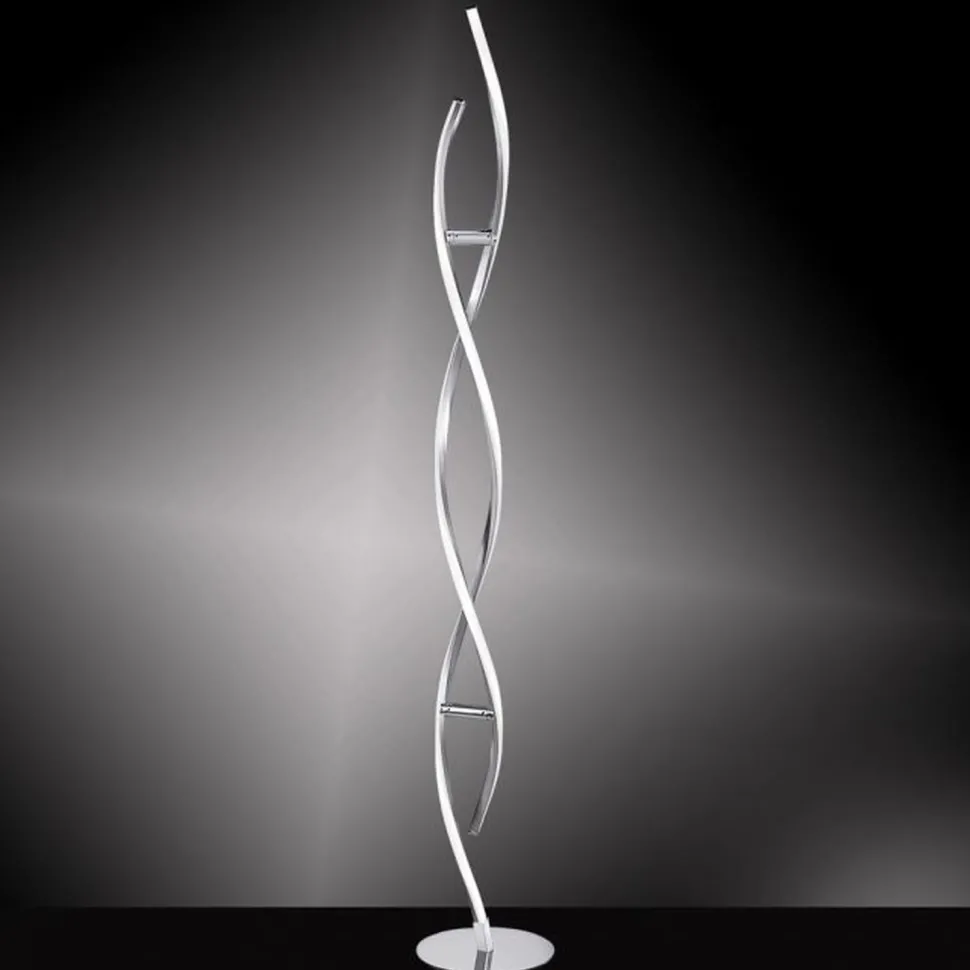 LED Stehlampe dimmbar in Stahl H:134 cm 3000 K 3128 lm