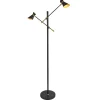 LED Stehlampe 3000K 160 cm verstellbar Metall Schwarz Gold