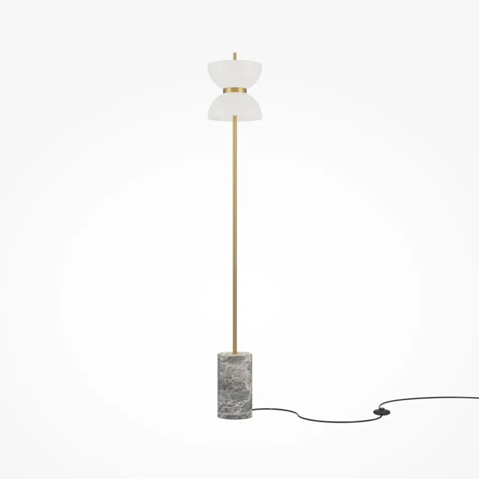 LED Stehlampe Metall Glas 145 cm rund 1300 lm Modern