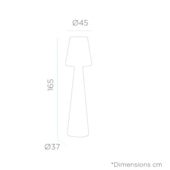LED Stehlampe Outdoor Akku Dimmer 165 cm IP65 Farbwechsel RGBW